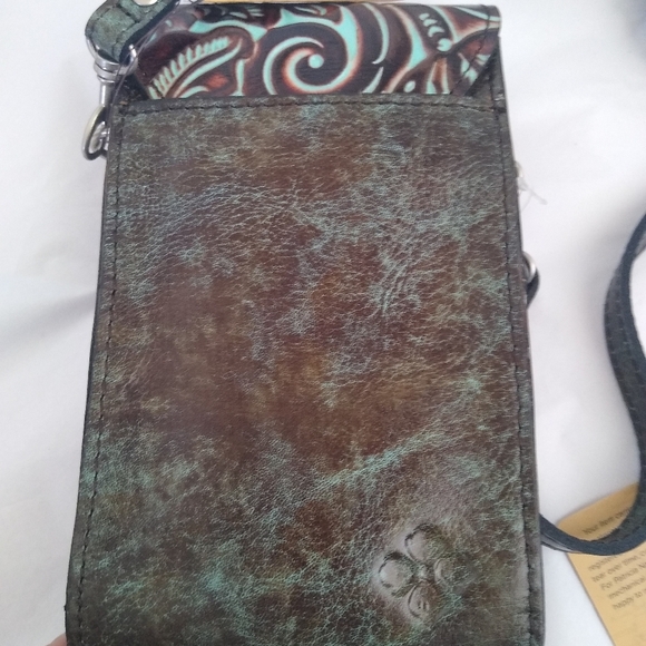 Patricia Nash P815133 Tooled Turquoise Leather Canicella Crossbody Purse… - Picture 9 of 15